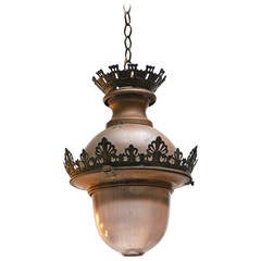 Antique French Copper Lantern, circa 1875