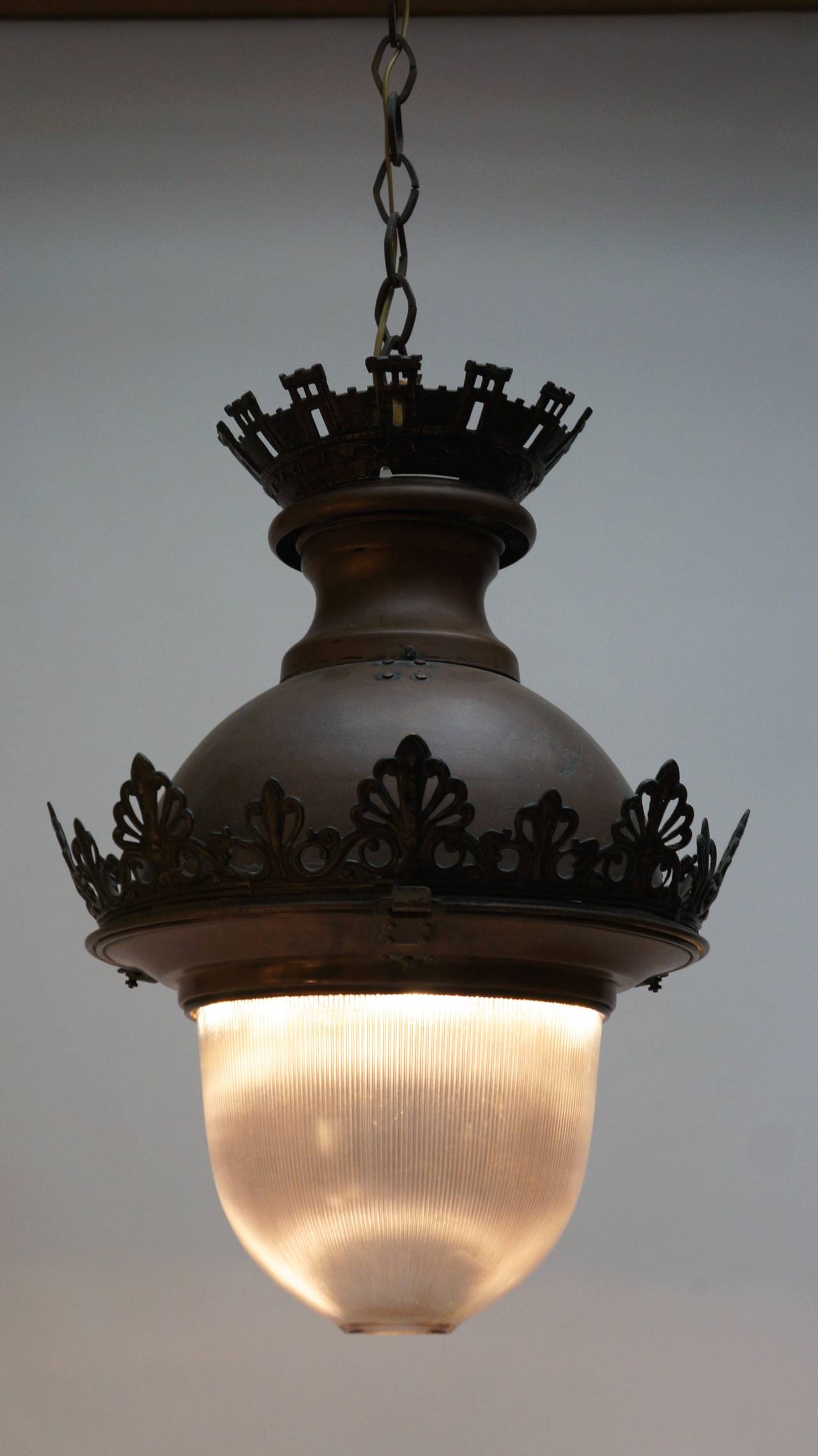 Hollywood Regency French Copper Lantern, circa 1875