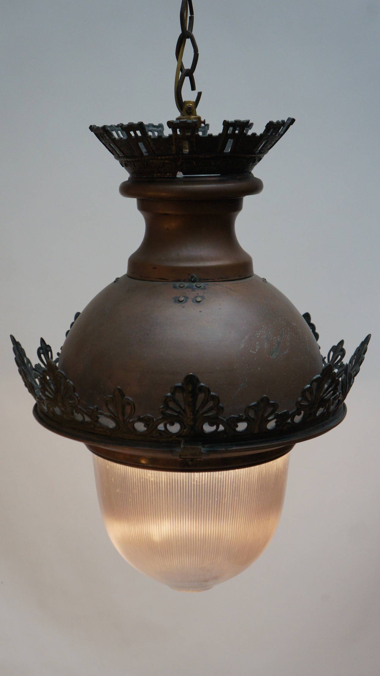 19th Century French Copper Lantern, circa 1875