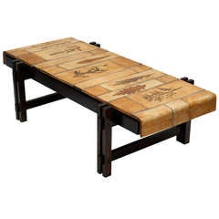 Very Rare Coffee Table by Roger Capron, circa 1950 5