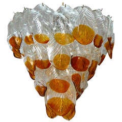 Large Murano Venini Chandelier 1