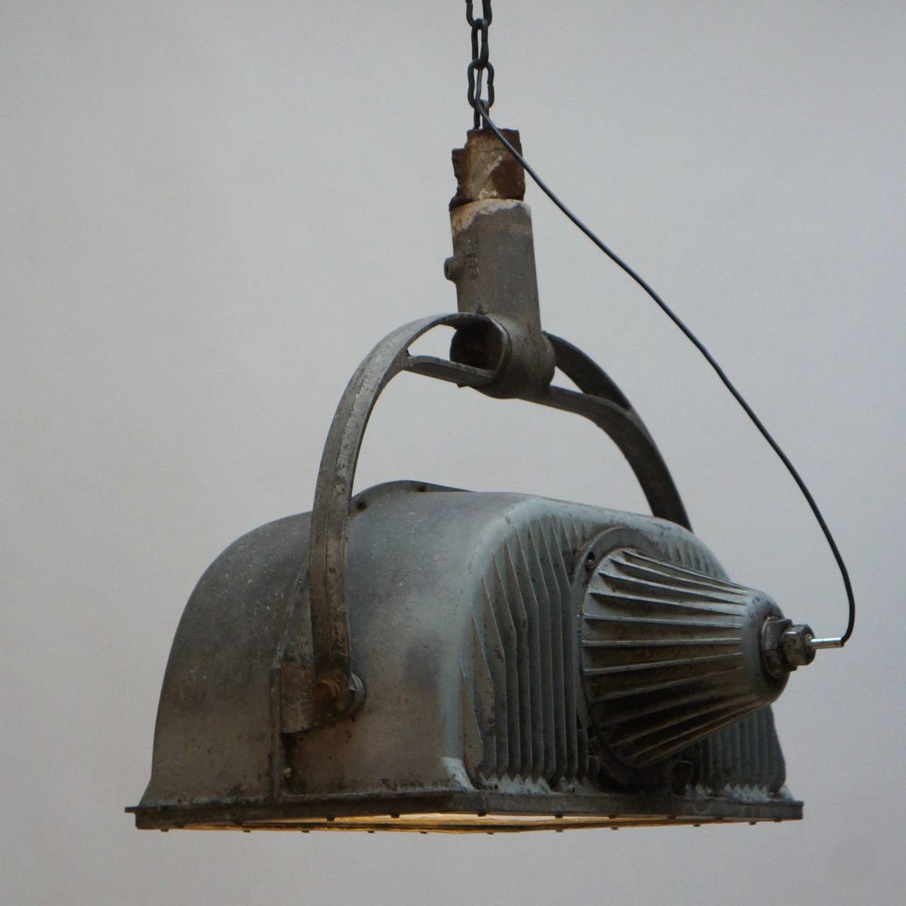 Large Industrial ceiling light fixture.