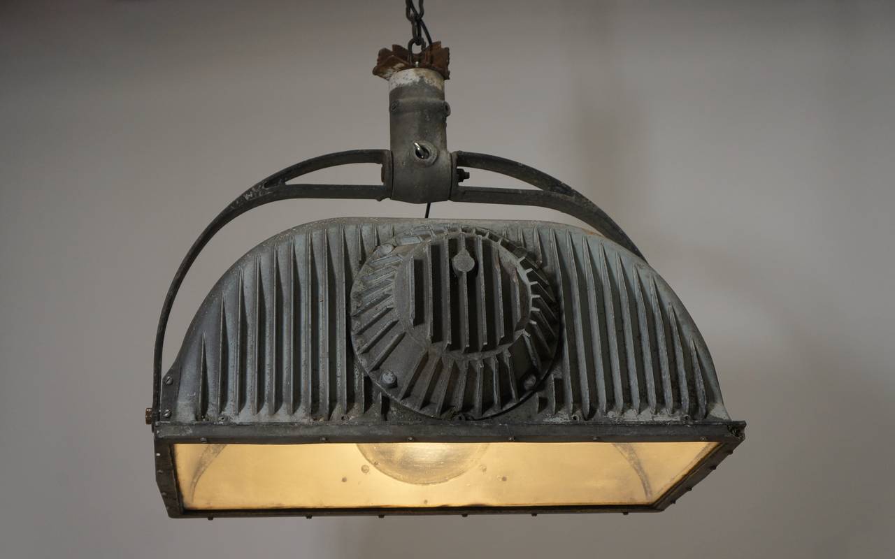20th Century Large Industrial Ceiling Light Fixture