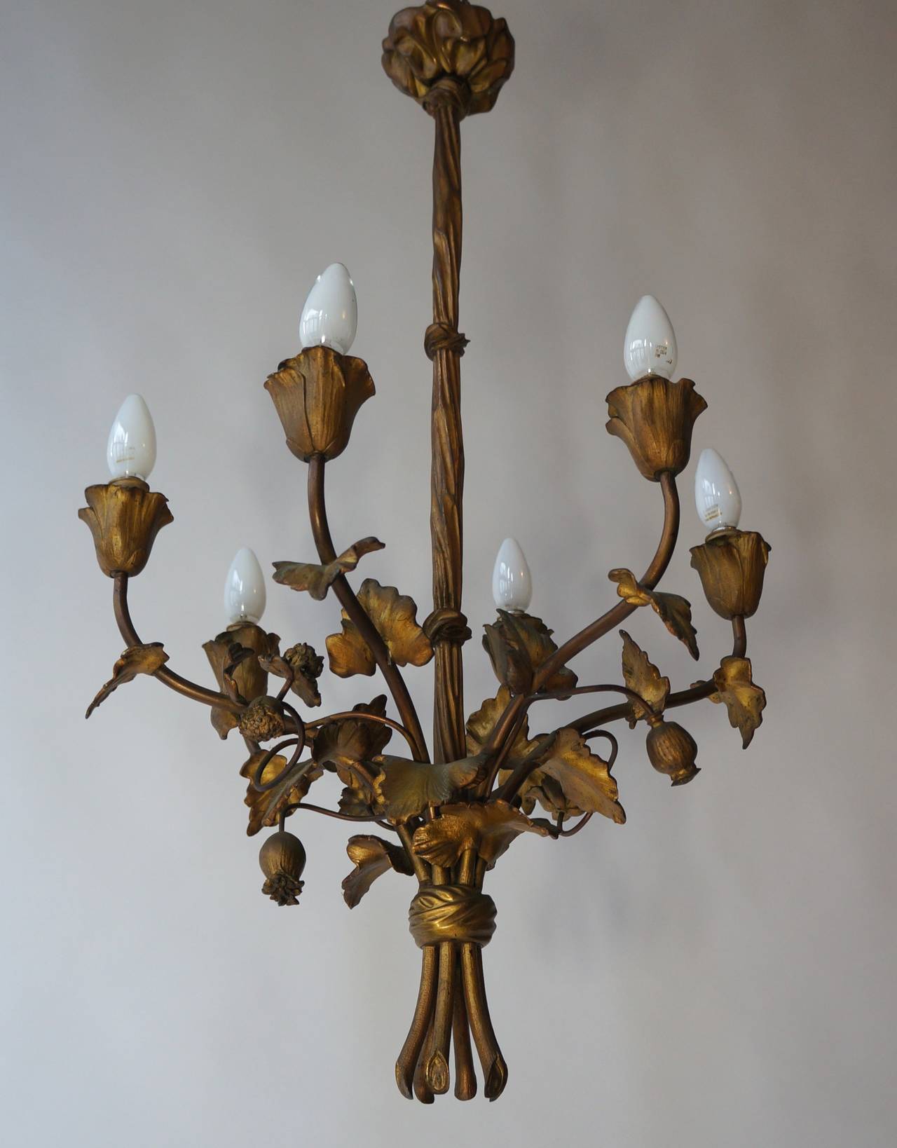 Bronze French chandelier.
Measures: Diameter 50 cm.
Height 90 cm.