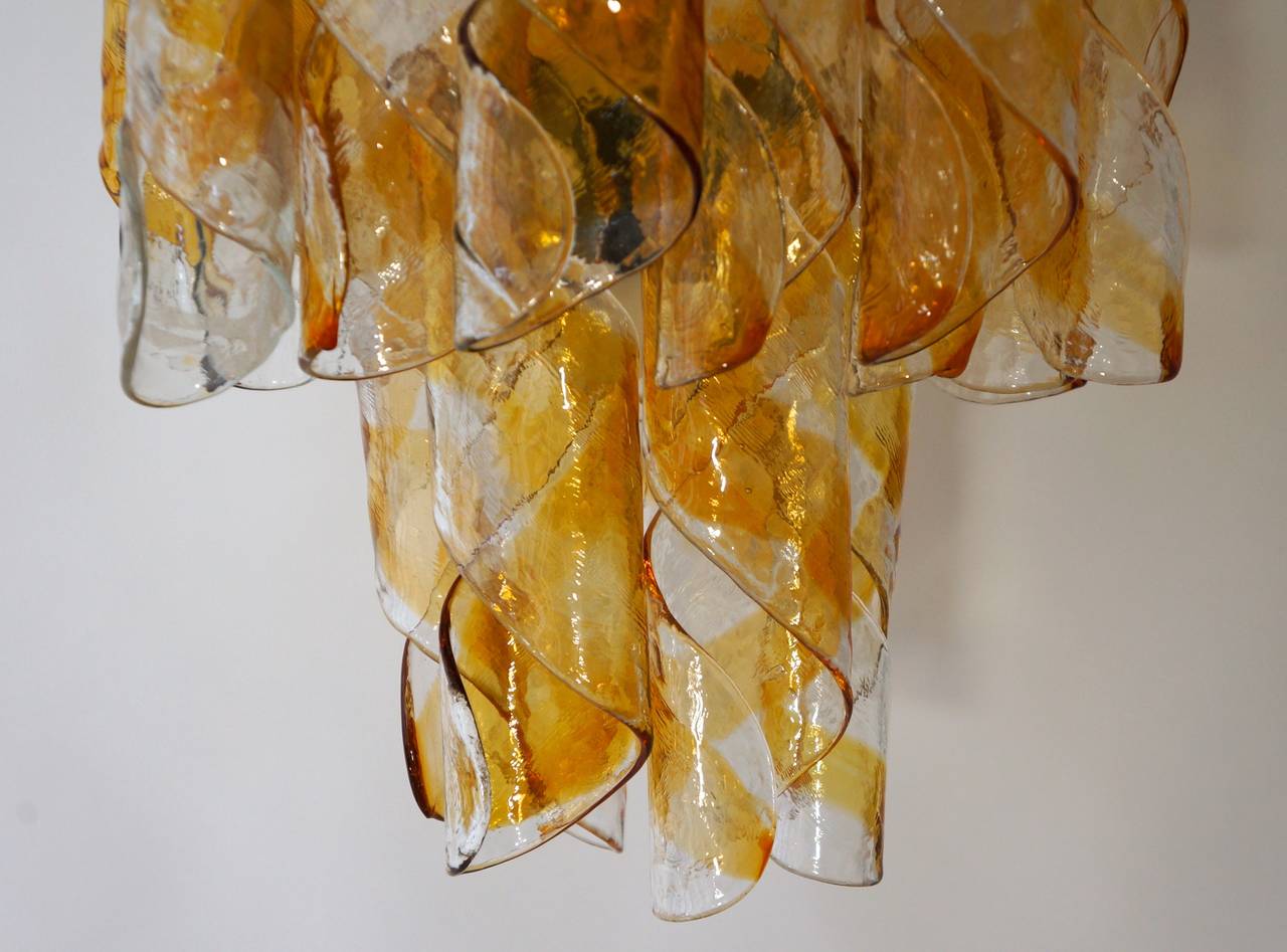 Metal Italian Murano Glass Chandelier