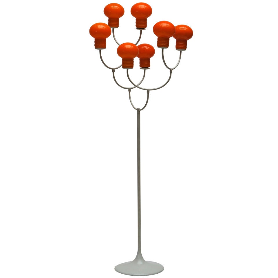 Stunning 1960s Standing Lamp in the Style of V. Panton