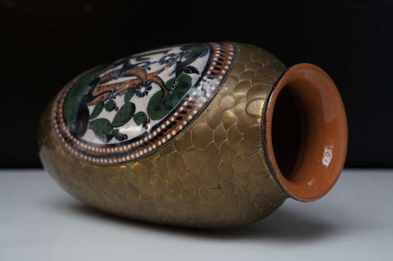 Copper Clad Ceramic Vase 1