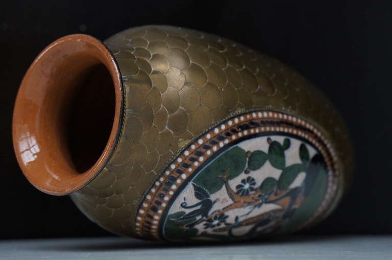 Copper Clad Ceramic Vase 3