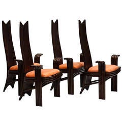 Set of Four Bentwood High Chairs 6