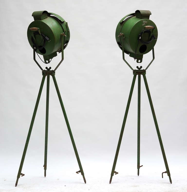 Industrial Two 1900s French Theater Lights