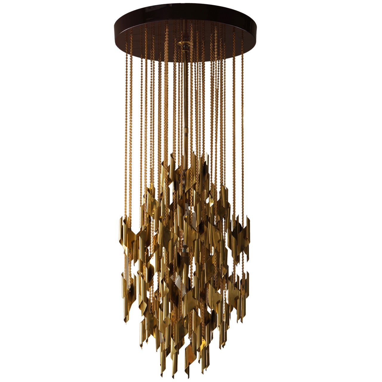 Impressive and Beautiful Italian Brass Chandelier