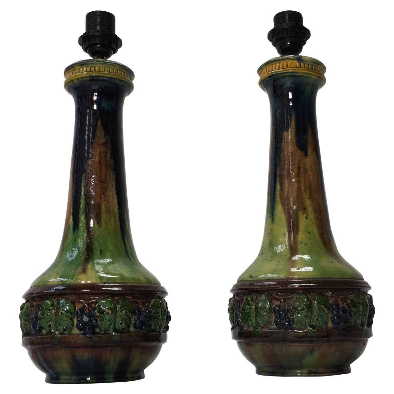 Pair of Ceramic Table Lamps For Sale