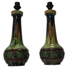 Antique Pair of Ceramic Table Lamps