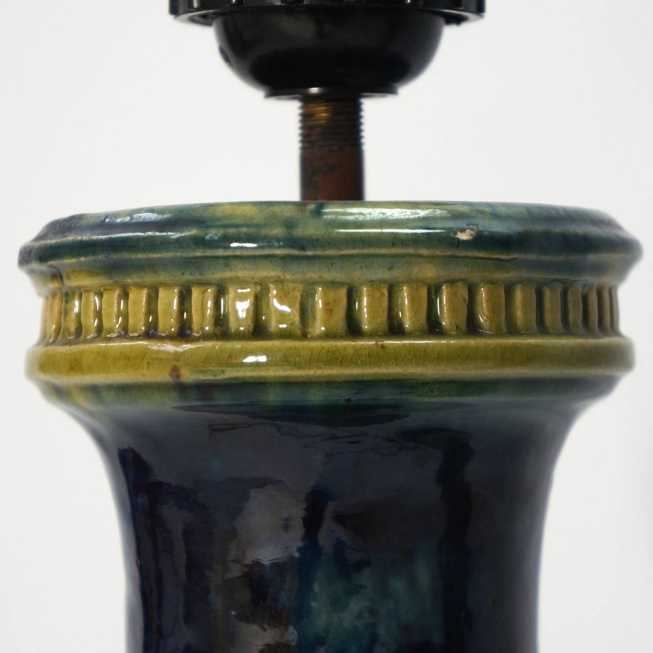 Pareja de lámparas de mesa de cerámica en venta 1