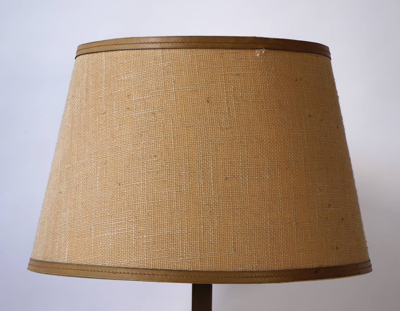 Mid-20th Century Delvaux Leather Table Lamp