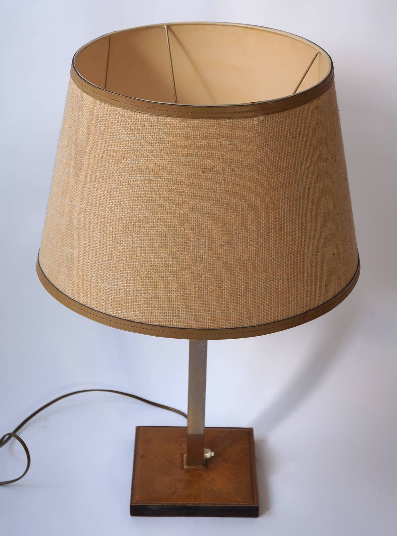 Fabric Delvaux Leather Table Lamp