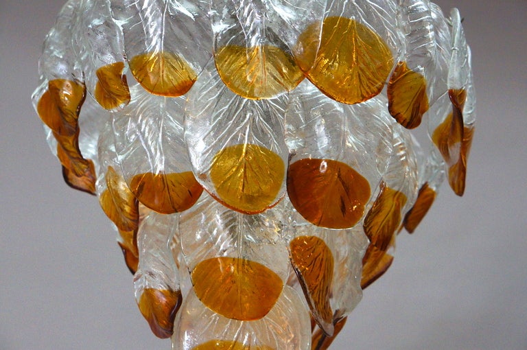 Italian Large Murano Glass Chandelier For Sale
