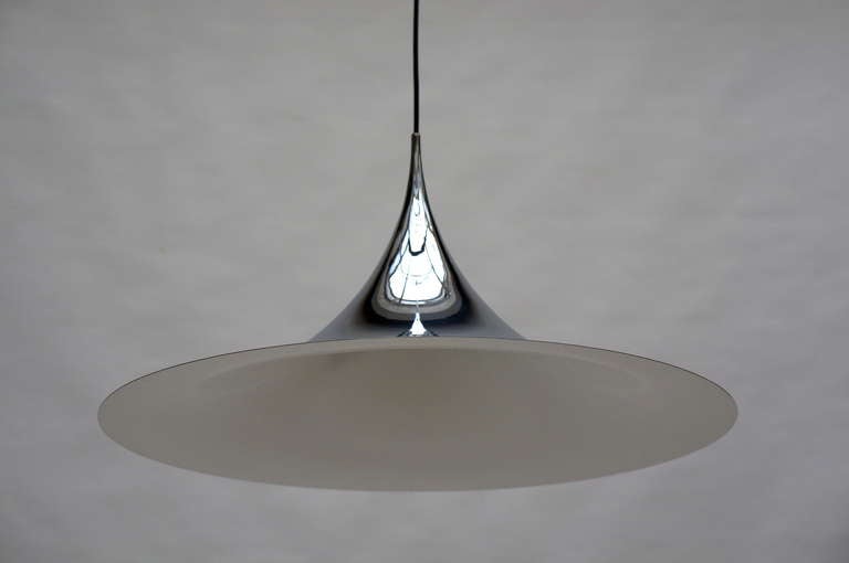 One of Two Huge Semi Pendal Ceiling Lights by Fog & Mørup For Sale 1