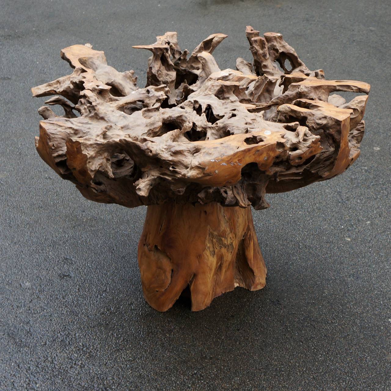 Spectacular Sculptural Large Burl Wood Table 3