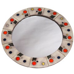 Rare and Unique Mirror by Oswald Tieberghien 6