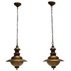 Pair of Brass Chandeliers 6