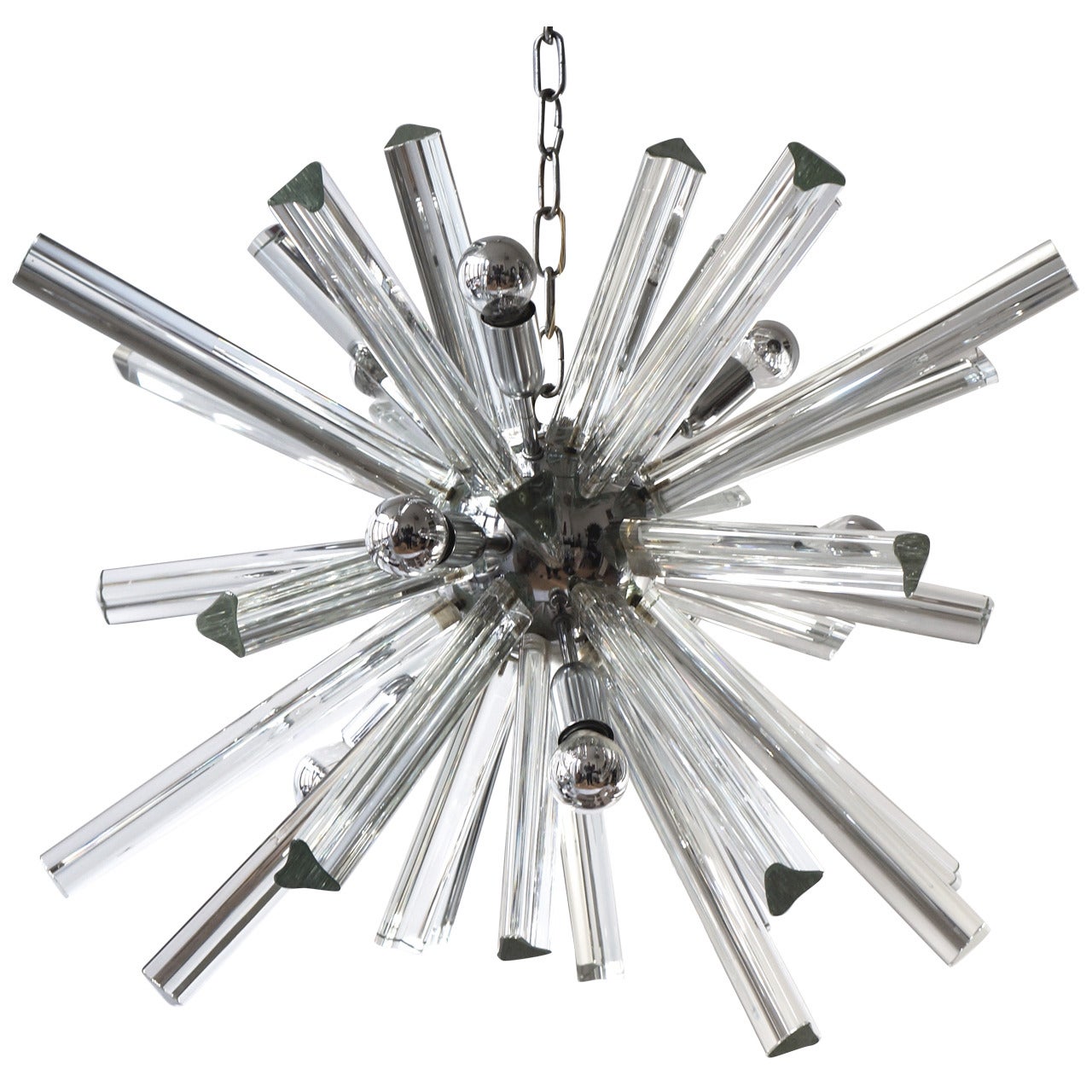 Mid-Century Modernist Murano Glass Rod Sputnik Chandelier