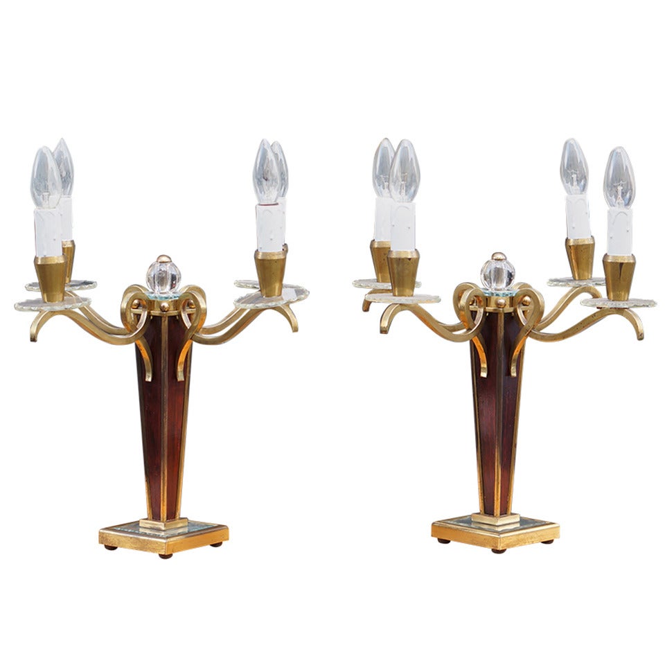 Pair of French Art Deco Table Lamps