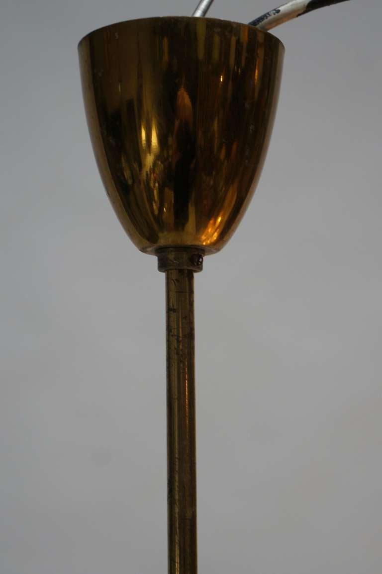Glass and Brass Sputnik Chandelier, circa 1960 For Sale 4