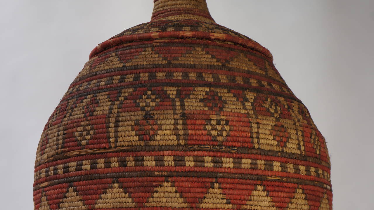 Impressive and Seldom Nigerian Large Basket Garment and Cover For Sale 2