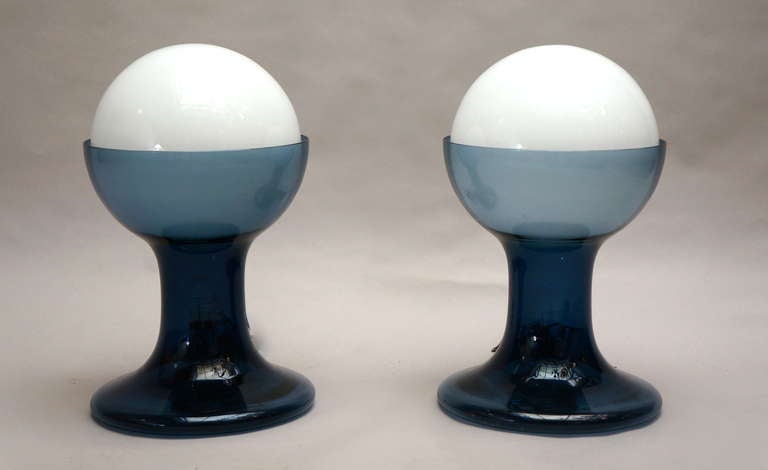 Mid-Century Modern Three Murano Table Lamps by A.V. Mazzega