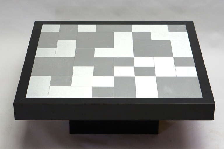 French Inox Coffee Table, circa 1970 For Sale