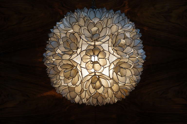 Belgian Large Capiz Shell Lamp