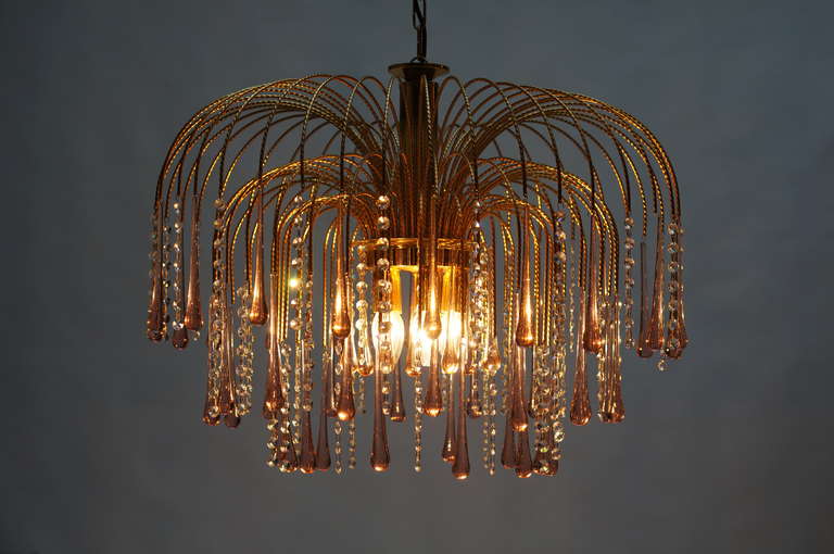 Large Italian Venini Teardrop Chandelier 2