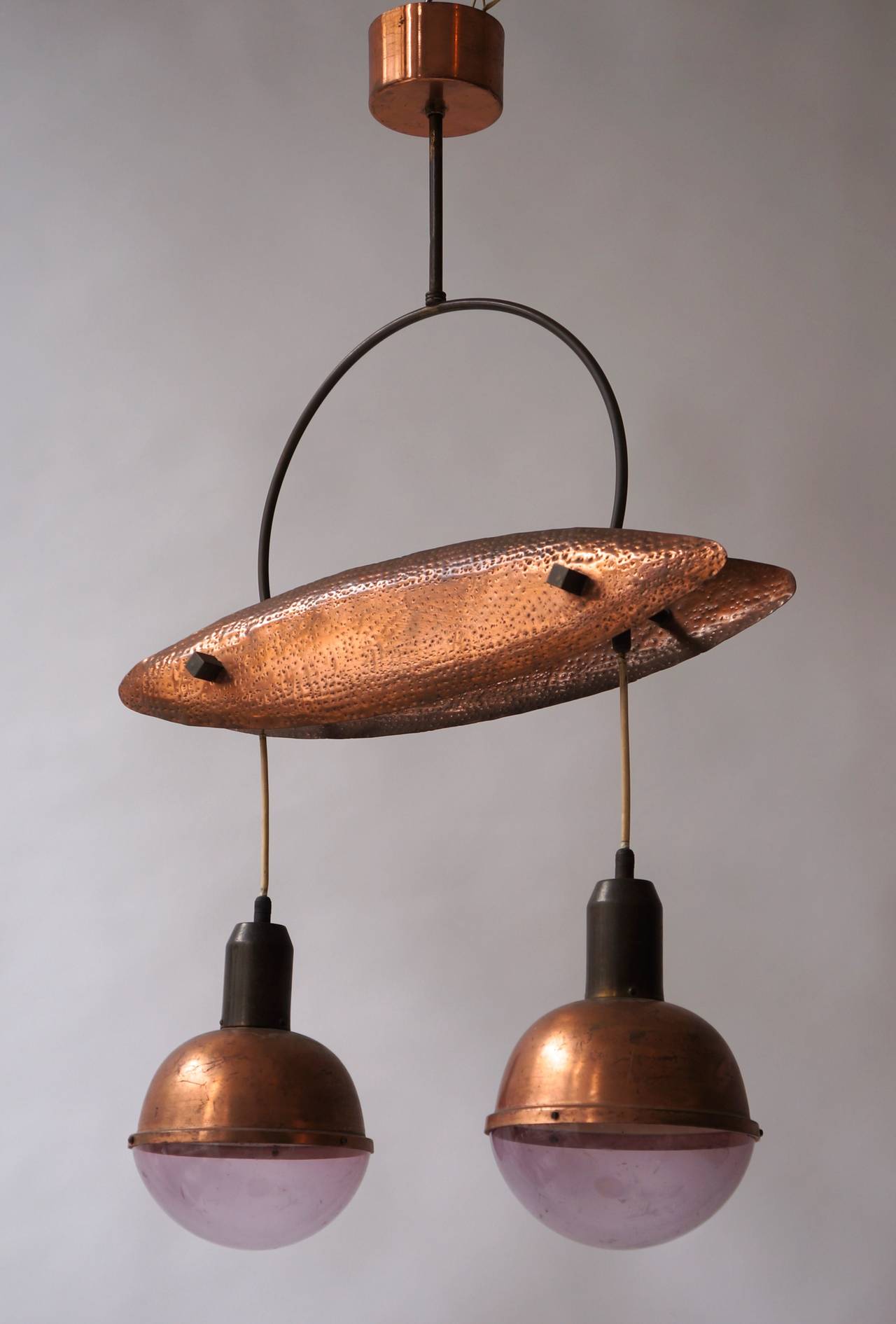 Mid-Century Modern Impressive Brass Fixture For Sale