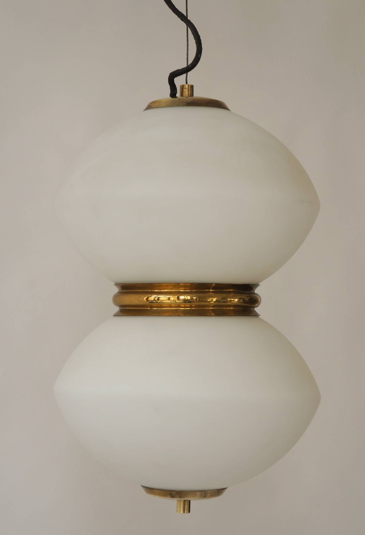 Mid-Century Modern Stilnovo Hanging Light Fixture