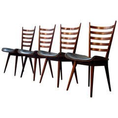 Set of Four Mid-Century Italian Dining Chairs 11
