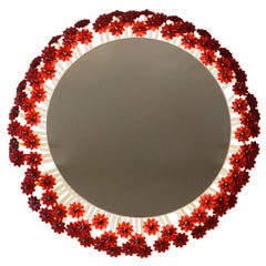 Mid-Century Modern Round Mirror by Emil Stejnar for Rupert Nikoll, Austria 