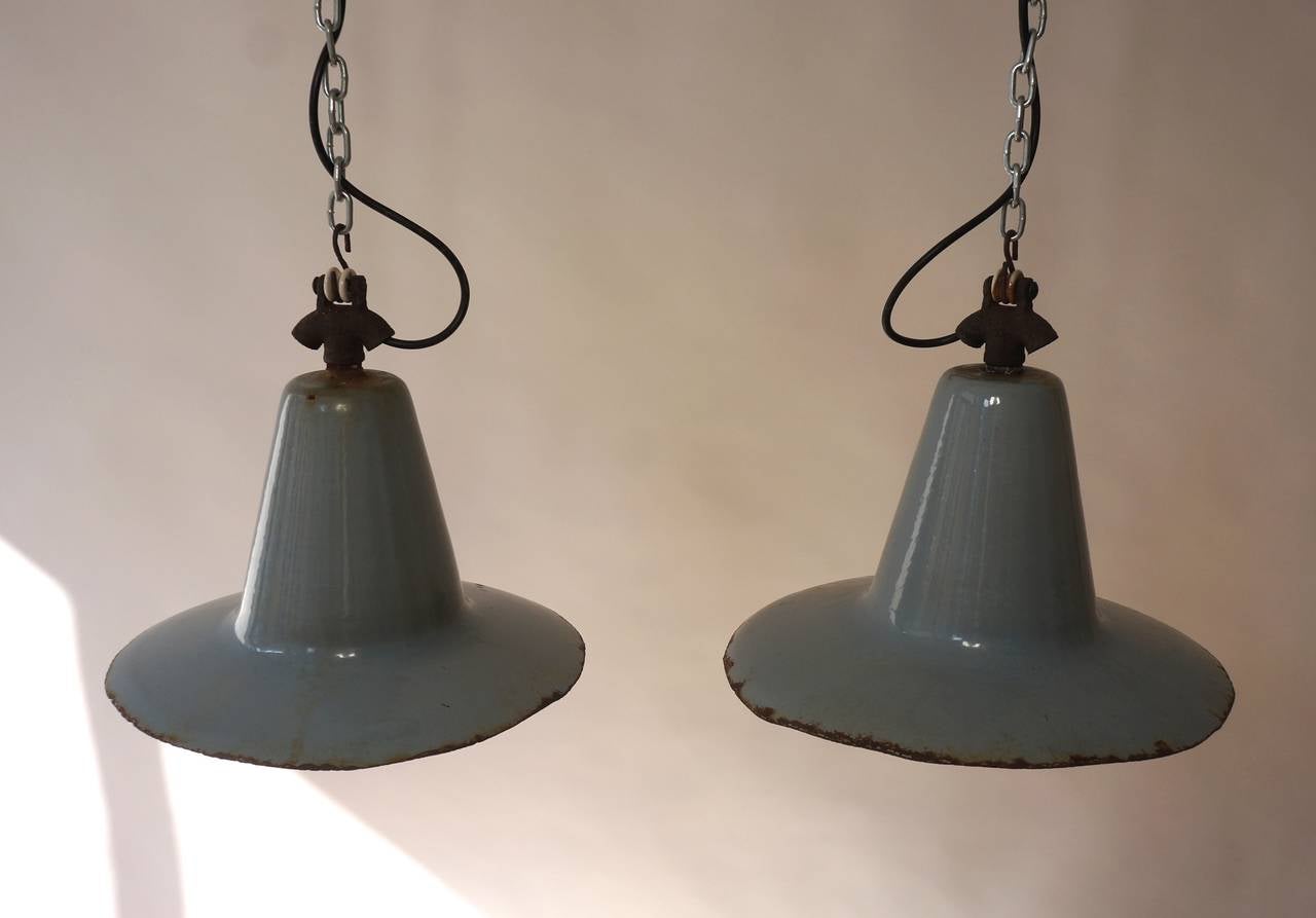 French Industrial Metal Pendants In Good Condition In Antwerp, BE