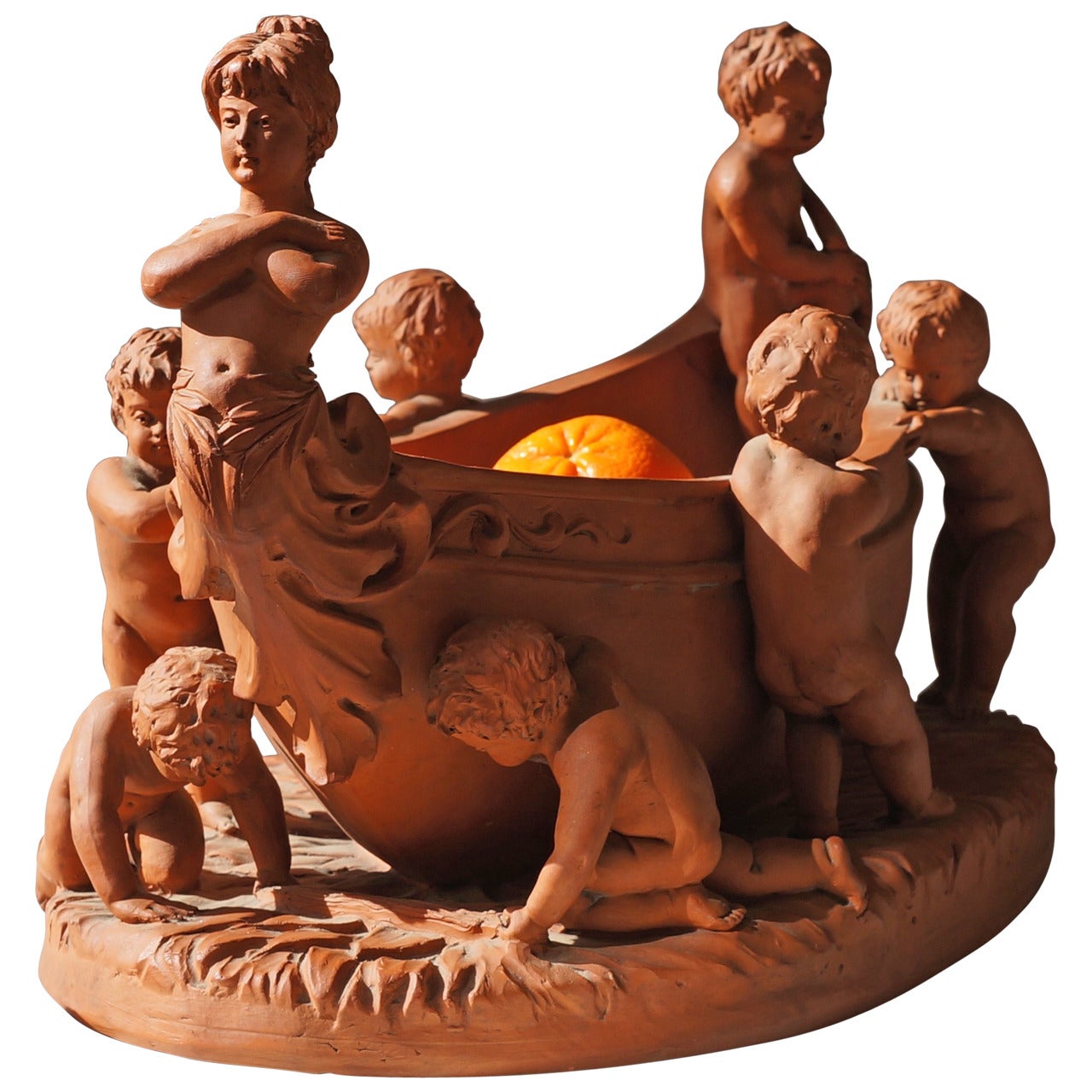 Terracotta Cherub Bowl For Sale