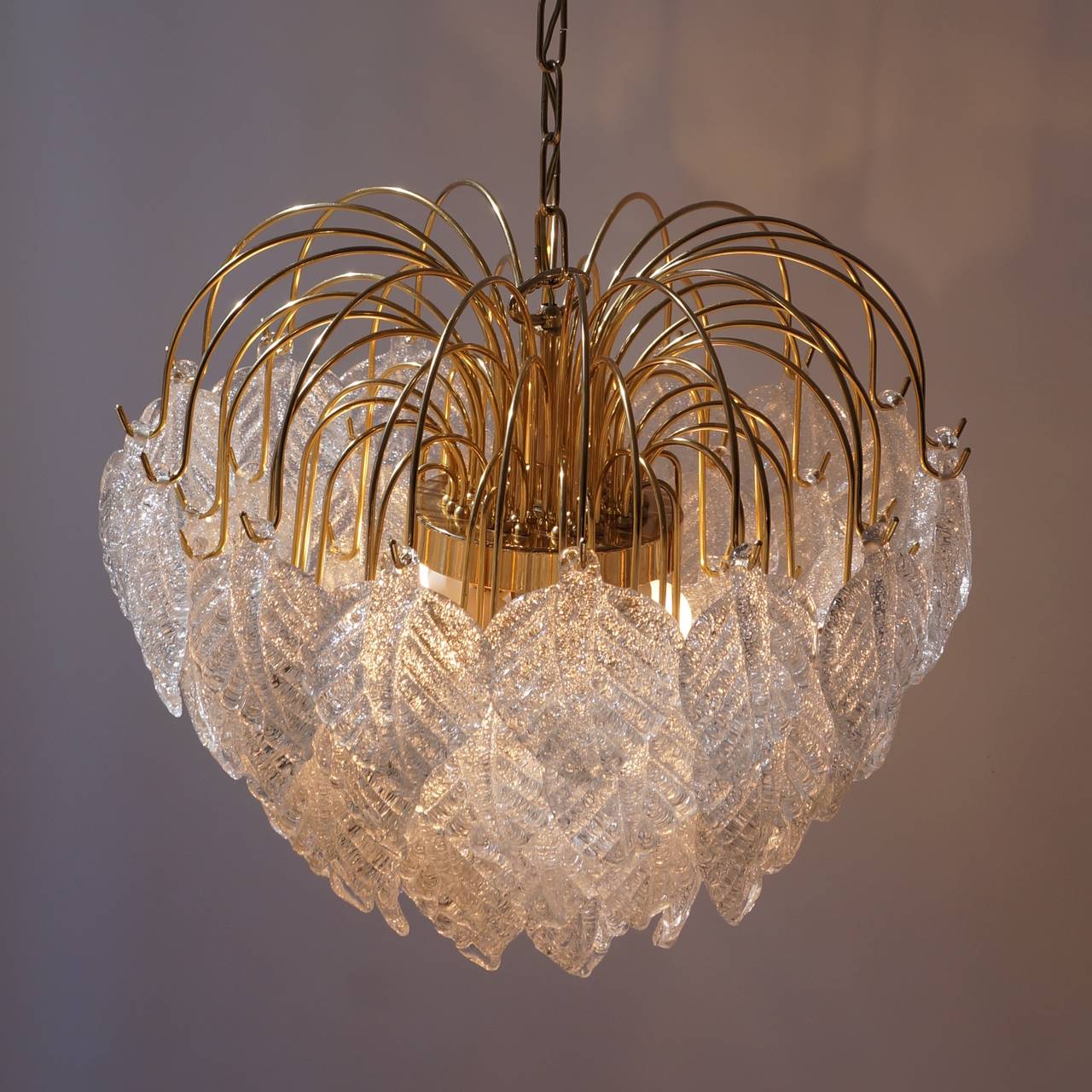 Murano Glass Chandelier by Mazzega at 1stDibs
