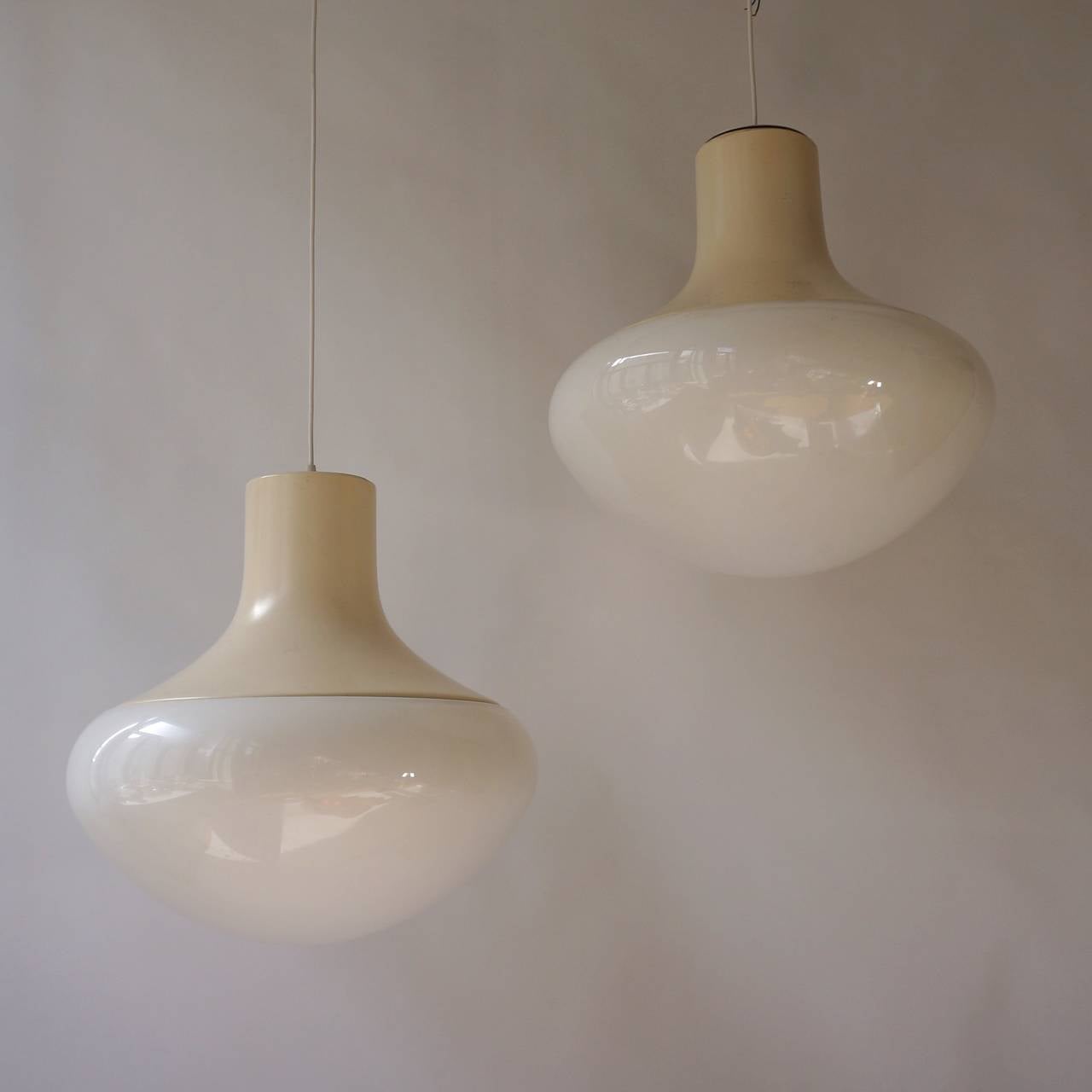 Mid-Century Modern One of Three Mushroom Ceiling Lights For Sale