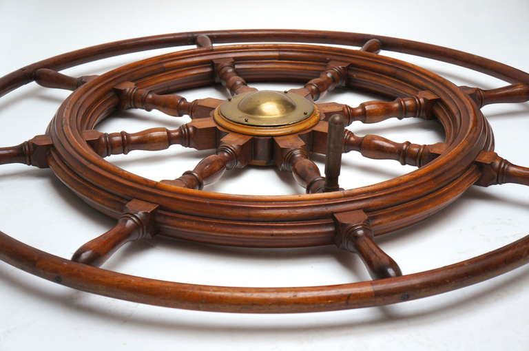 20th Century Antique Boat Steering Wheel