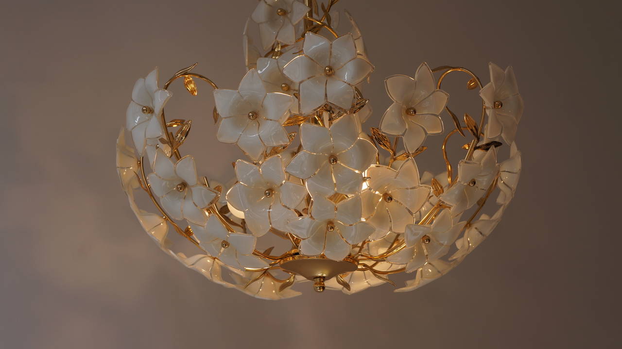 Italian Murano Flower Chandelier 2