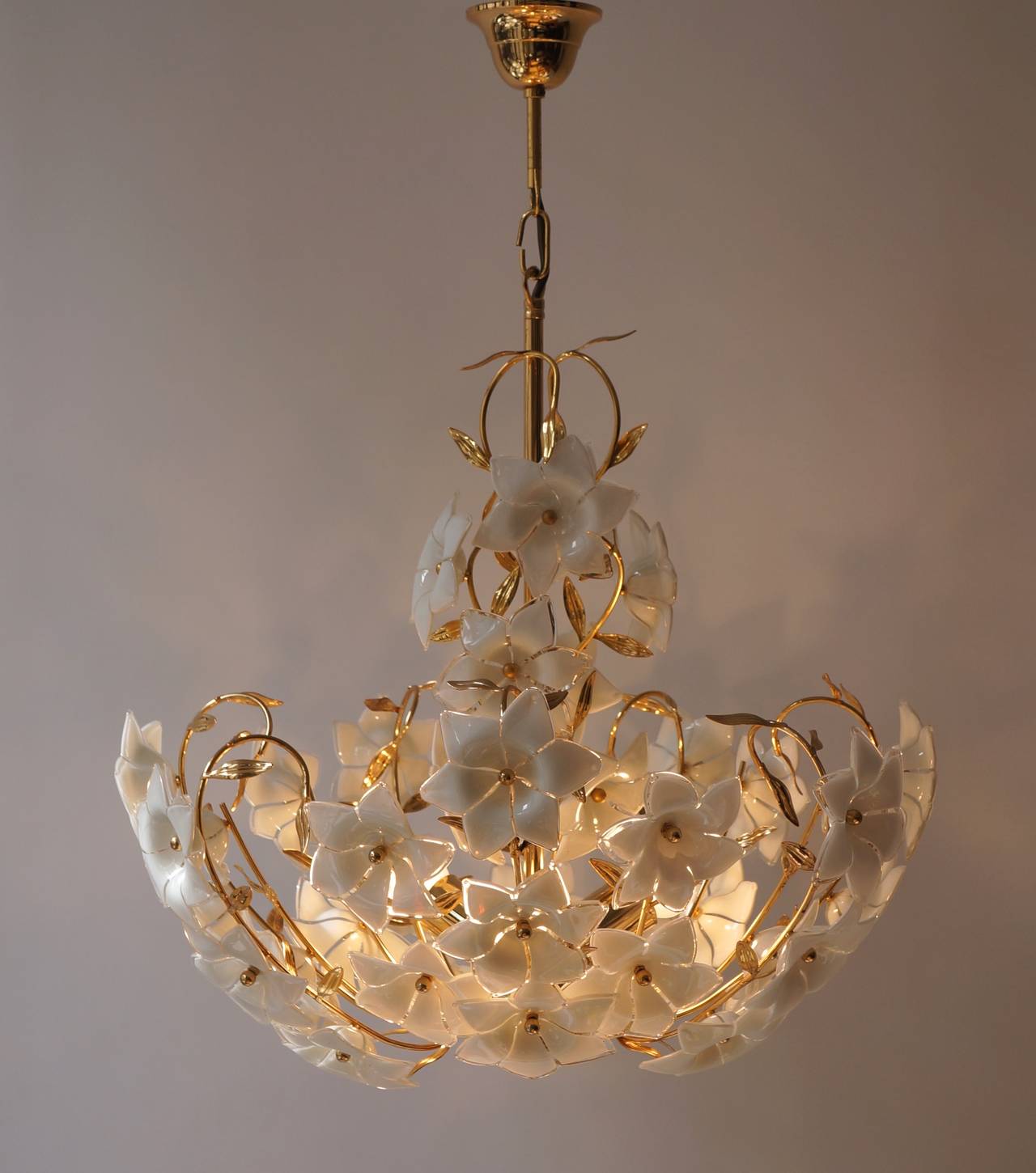 Italian Murano flower chandelier.