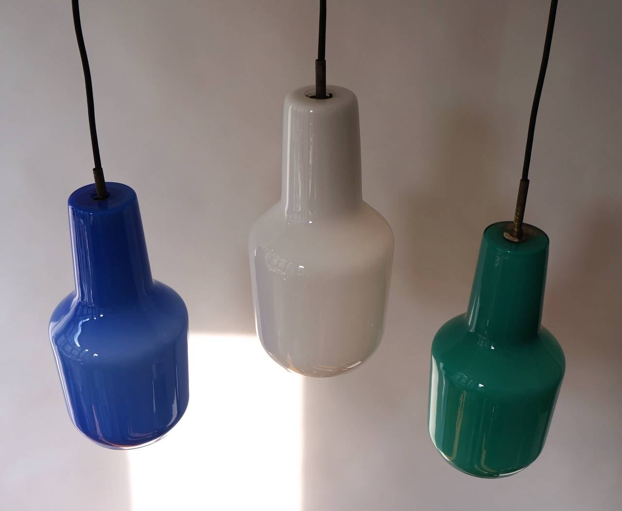 One of Four Venini Massimo Vignelli Pendant Lamps, 1960 3