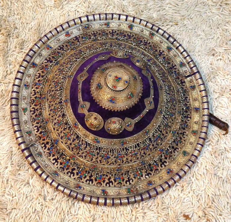 Antique Ethiopian Abyssinian Ceremonial Shield 'Gashan, ' 19th Century 1