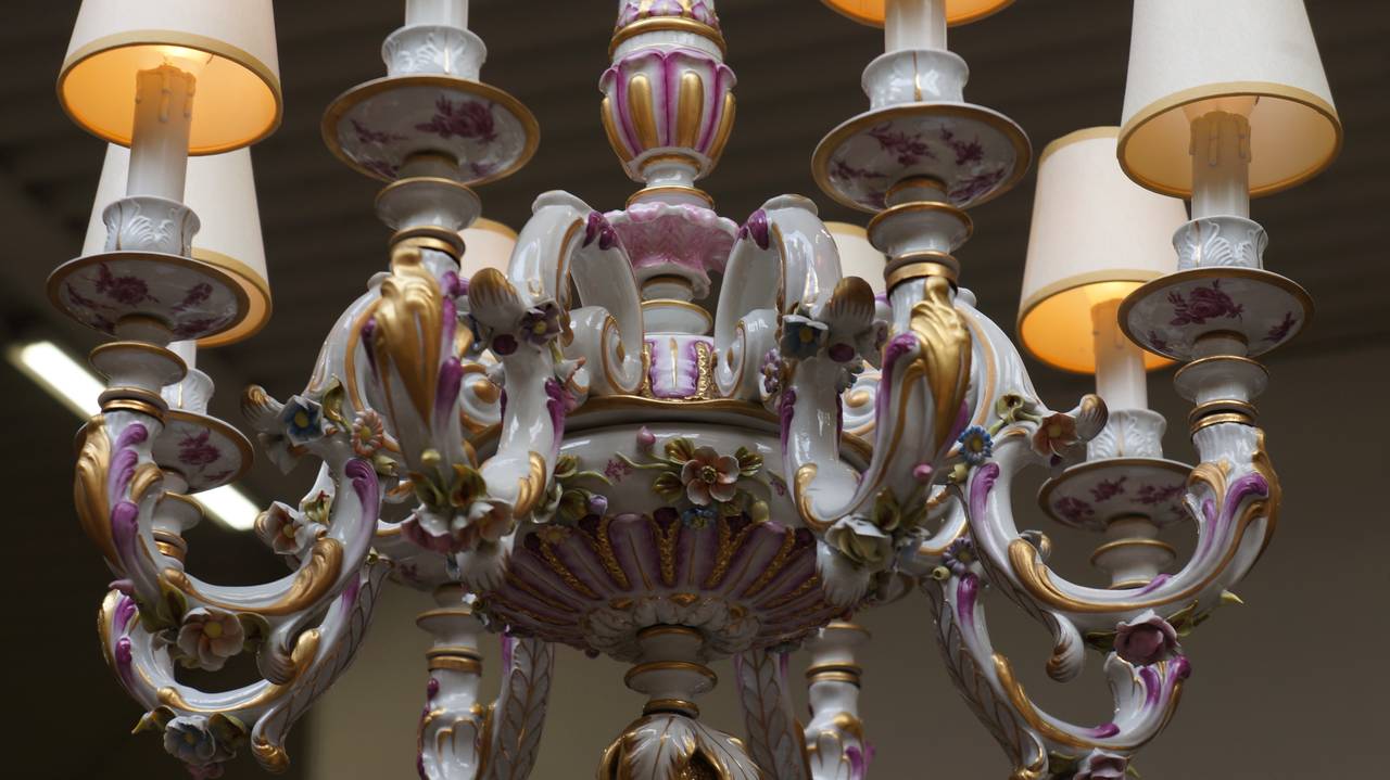 capodimonte porcelain chandelier