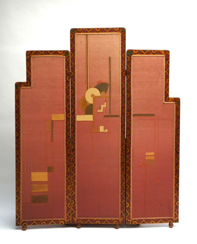 Art Nouveau Art Deco Folding Screen