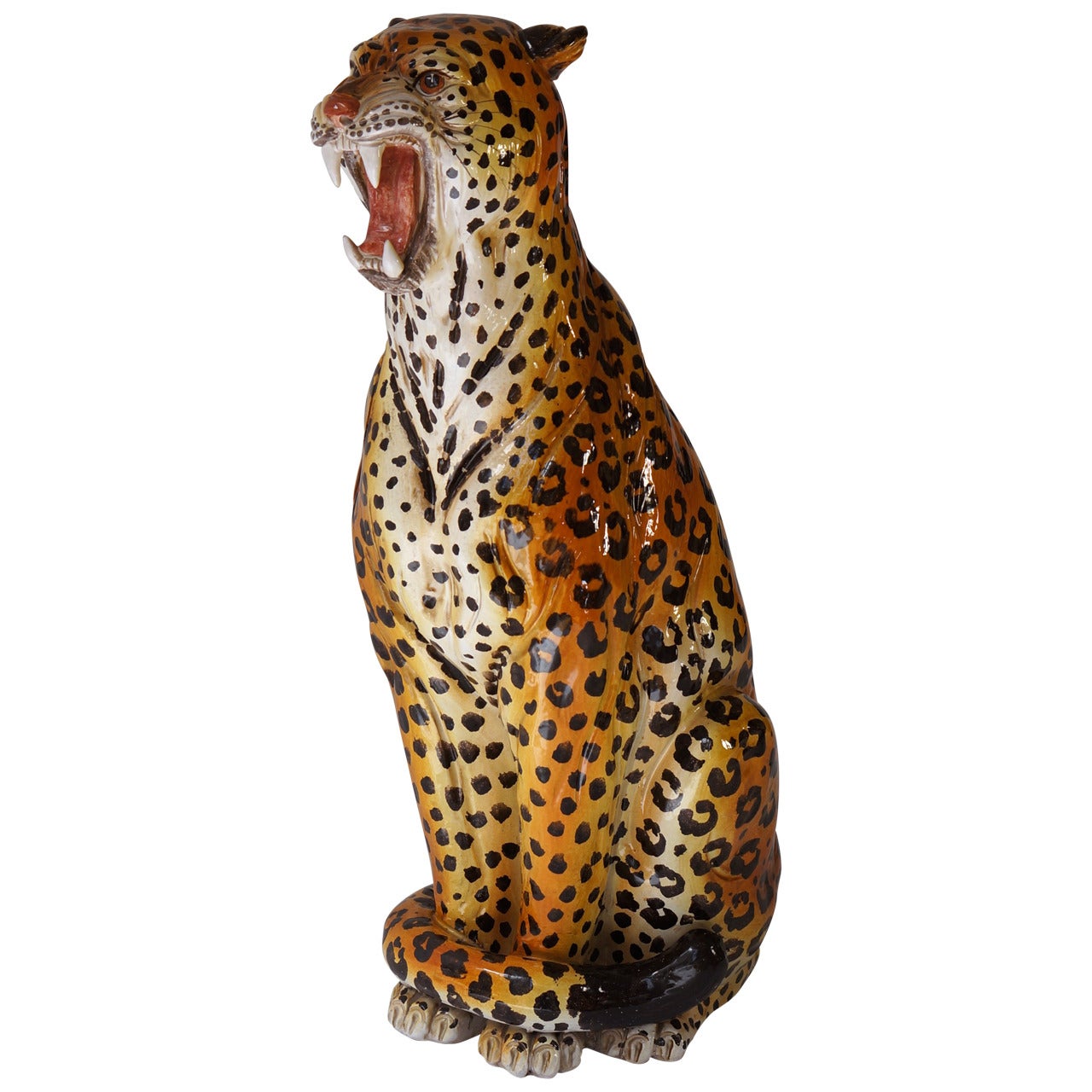 Vintage Lifesize Cheetah Sculpture
