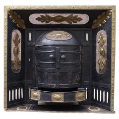 Iron, Cast Iron and Brass Build-In Belle Époque Coal Burner 4